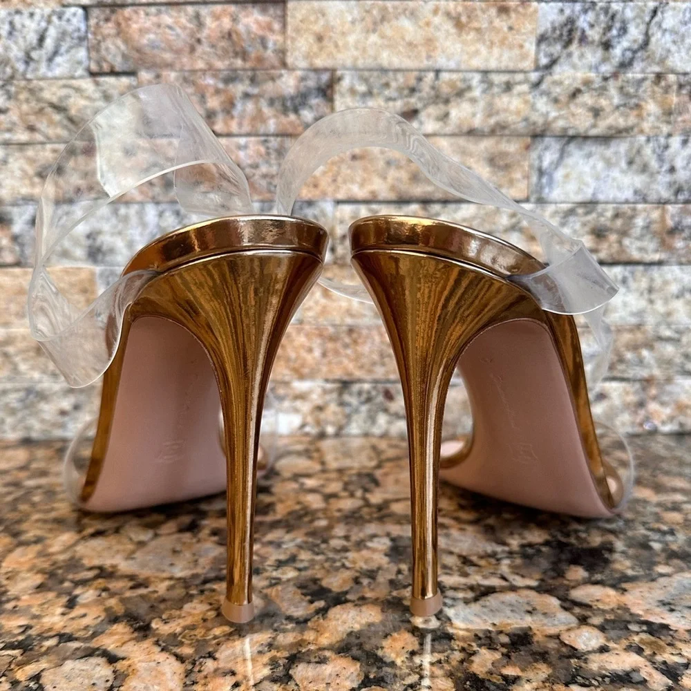 GIANVITO ROSSI Metropolis  PVC slingback sandals